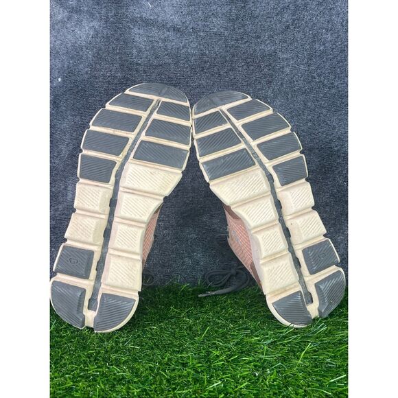On Running Cloud Women’s 7 Swiss Engineering Neutral Running Shoes Beige Pink - Picture 7 of 8